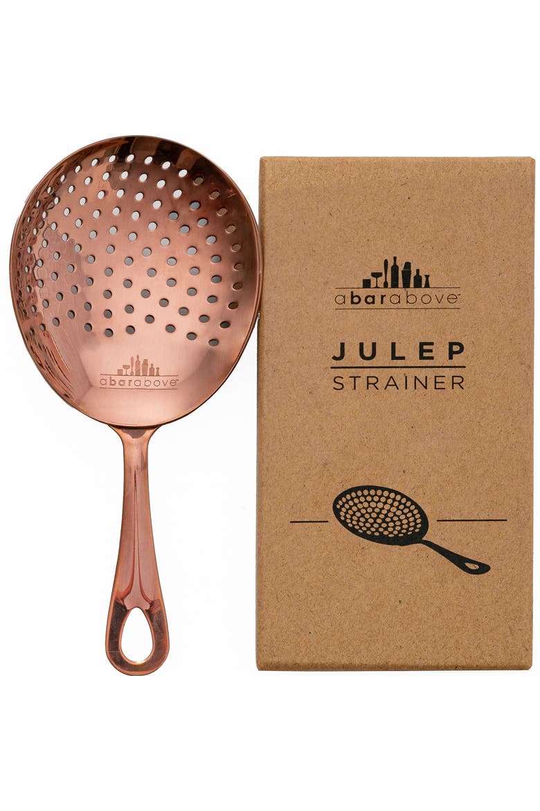 Antique Copper Julep Cocktail Strainer, Main, color, Antique Copper