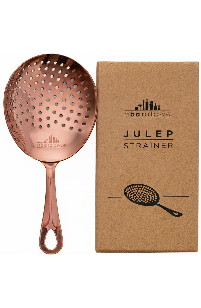 A Bar Above Antique Copper Julep Cocktail Strainer, Main, color, Antique Copper