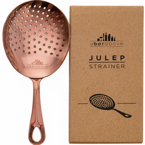 Antique Copper Julep Cocktail Strainer