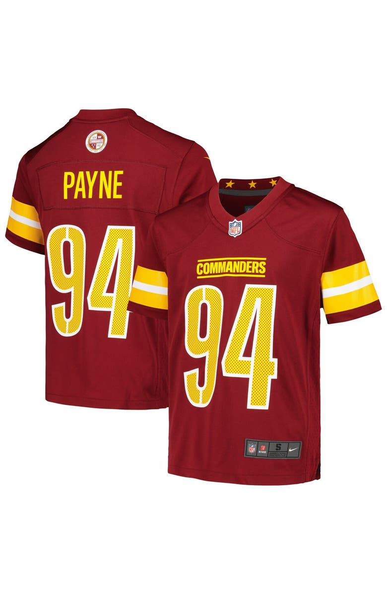 Nike Youth Nike Daron Payne Burgundy Washington Commanders Game Jersey, Main, color, Burgundy