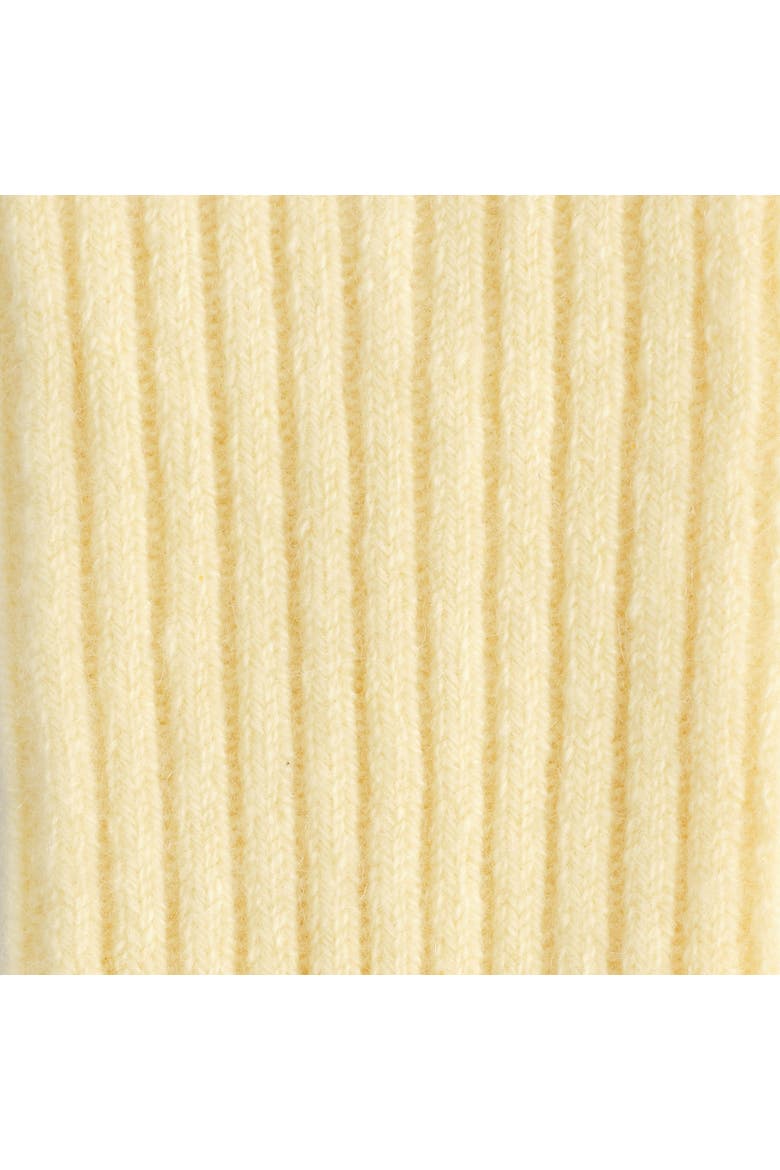 Ribbed Cashmere Socks, Alternate, color, BUTTER YELLOW