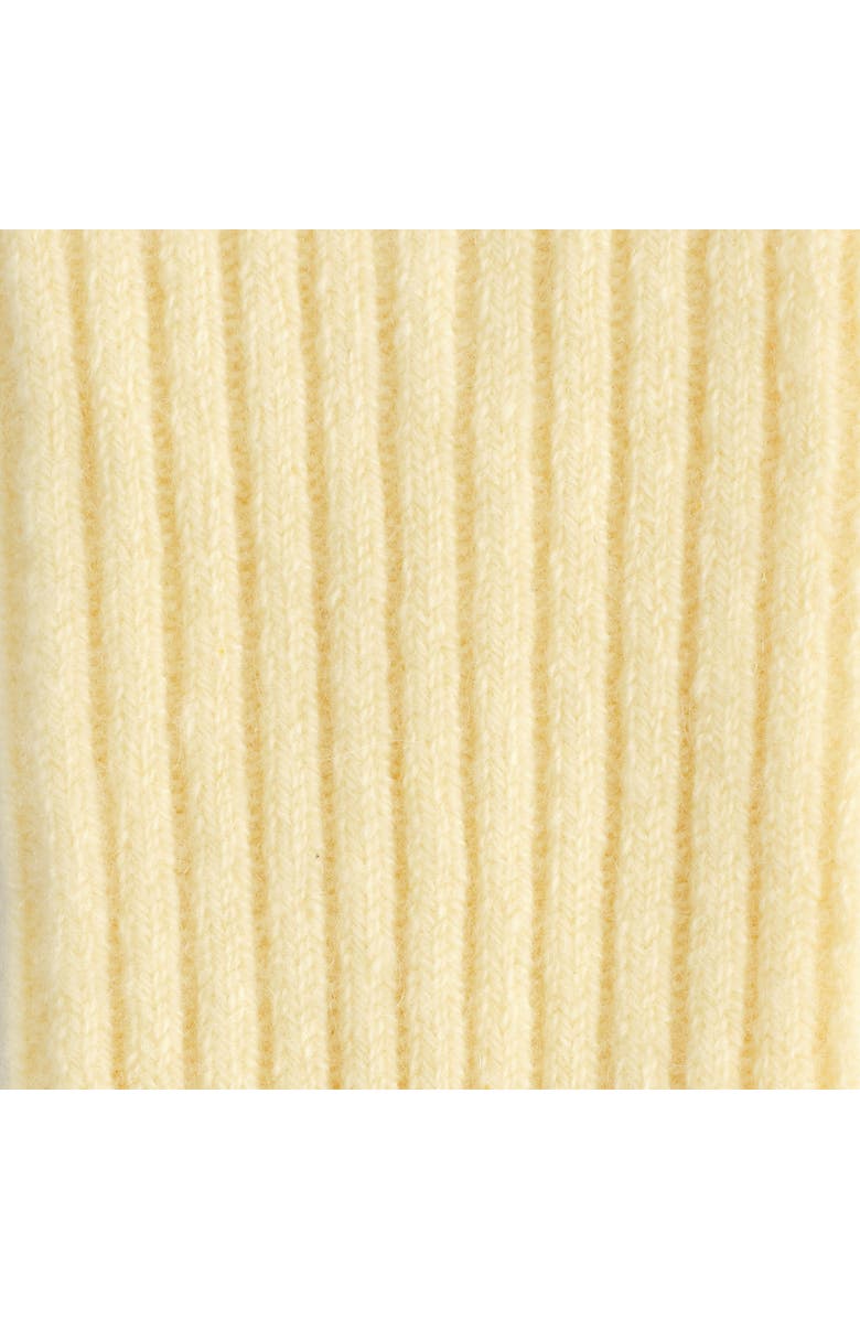 COS Ribbed Cashmere Socks, Alternate, color, Butter Yellow