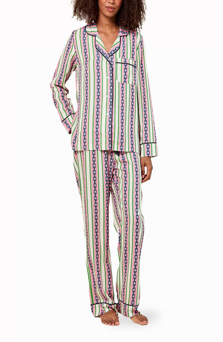 Katie Kime Chain Stripe Pant Set, Main, color,