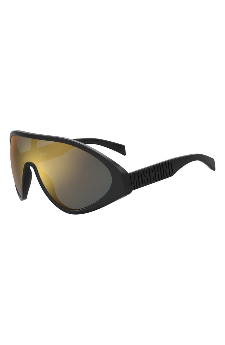 Moschino 99mm Mirrored Shield Sunglasses, Alternate, color,