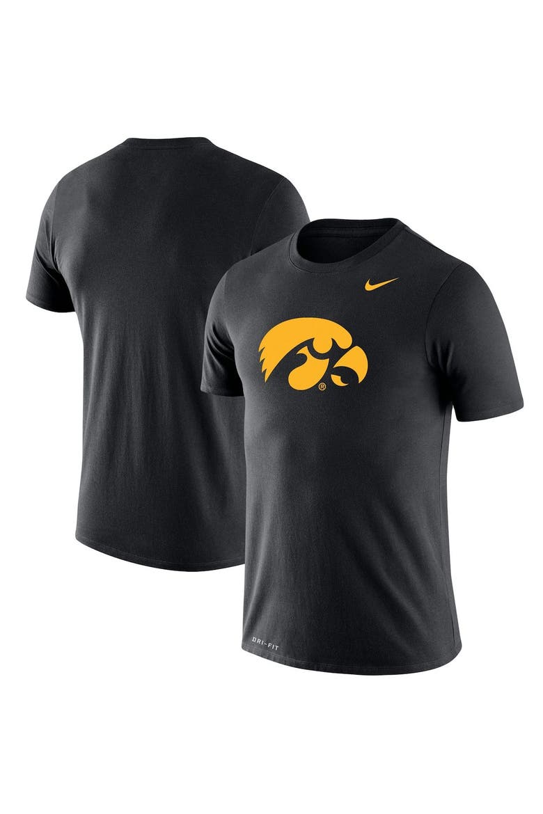Men's Nike Black Iowa Hawkeyes School Logo Legend Performance T-Shirt, Main, color, Black