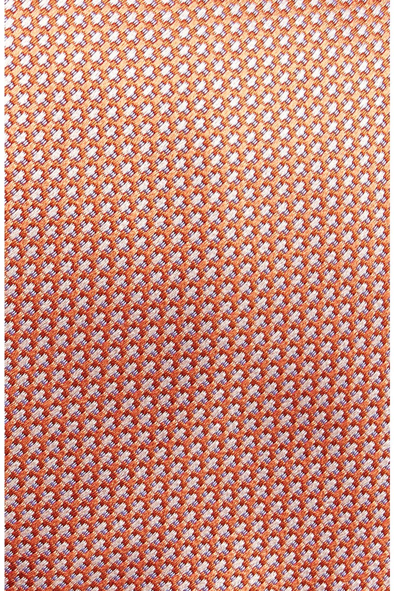 Jacquard Silk Tie, Alternate, color, ORANGE