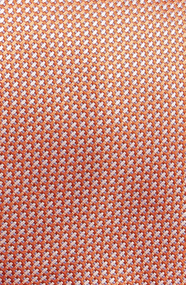 David Donahue Jacquard Silk Tie, Alternate, color, Orange