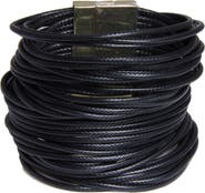 SAACHI Black Multi-Cord Leather Bracelet