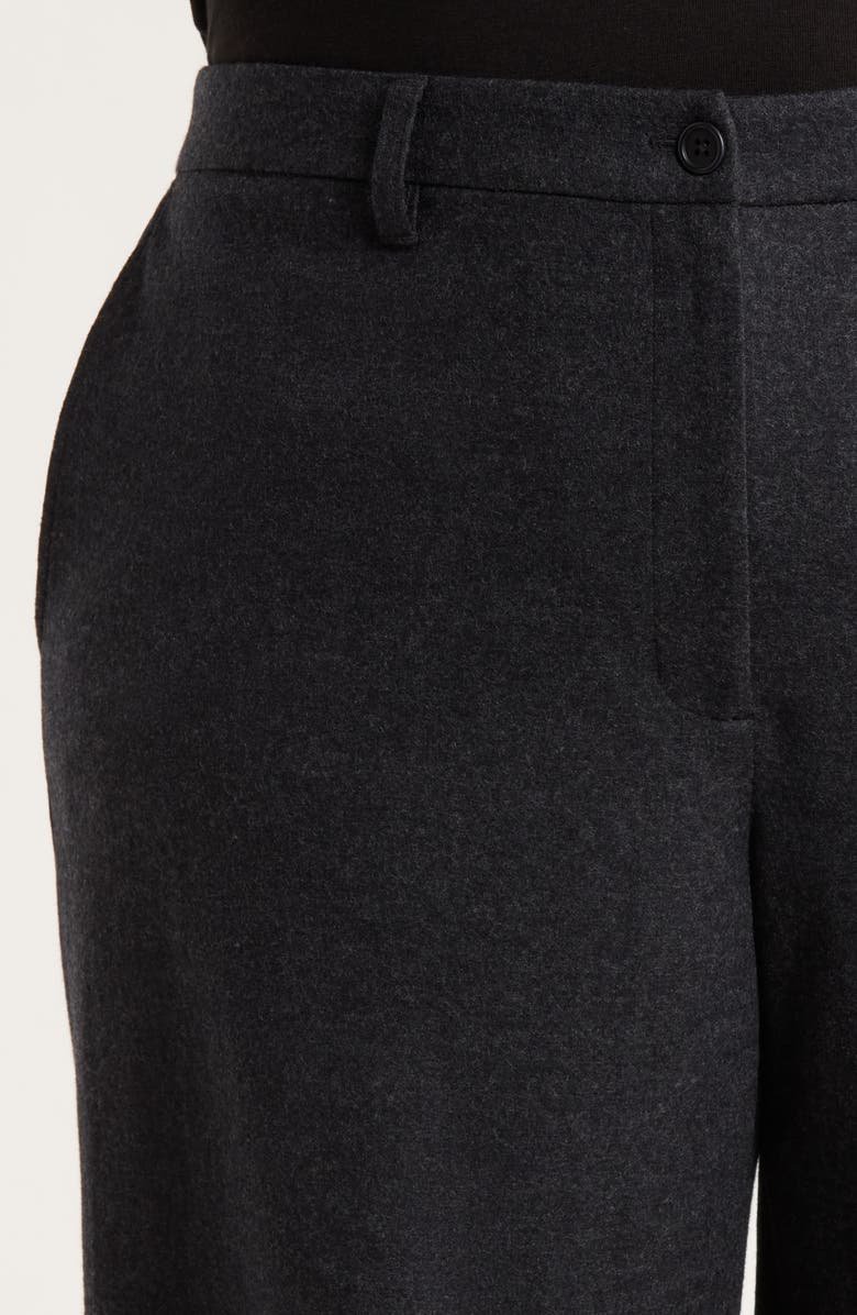 Eileen Fisher Wide Leg Virgin Wool Pants, Alternate, color, Charcoal