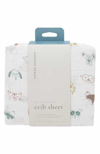little unicorn Cotton Muslin Crib Sheet