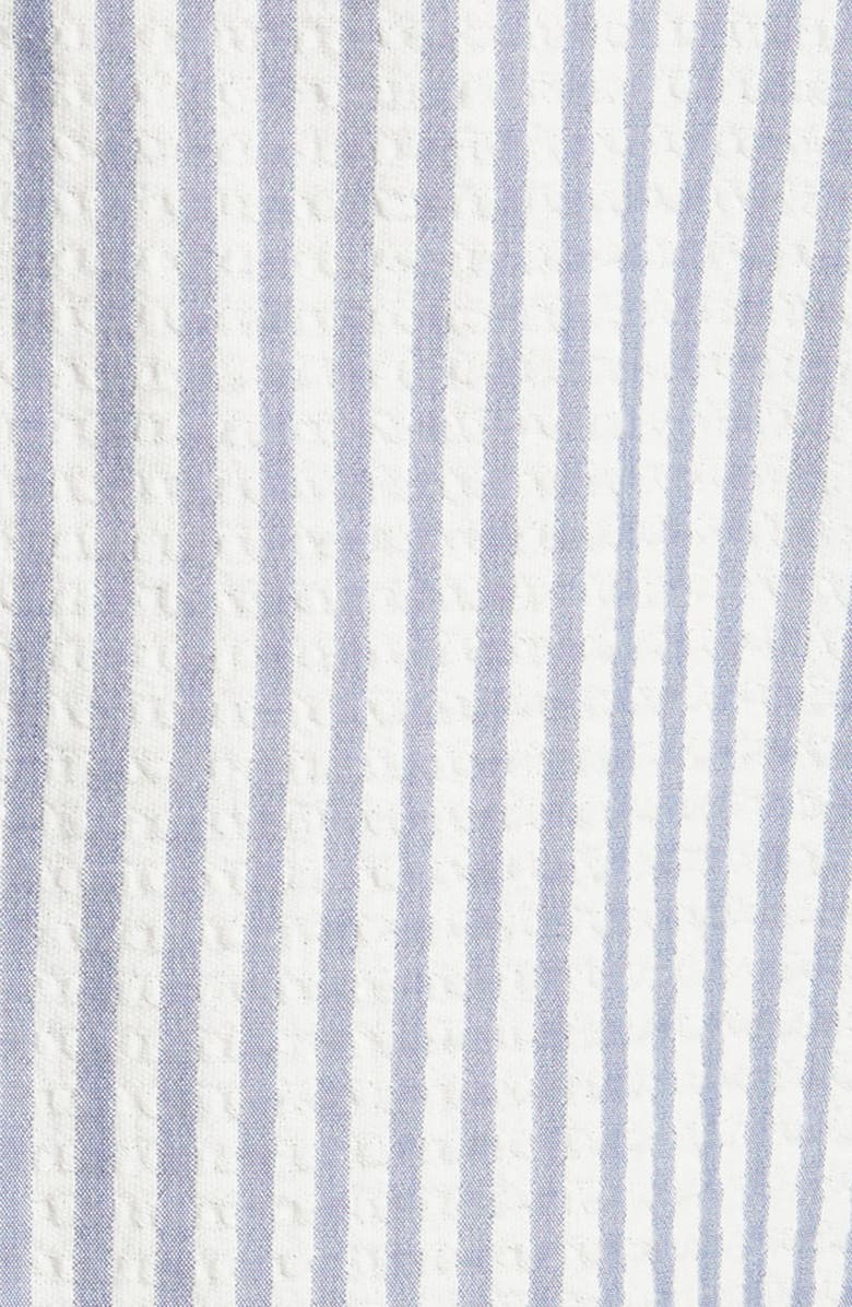 Officine Générale Eren Stripe Short Sleeve Cotton Button-Up Shirt, Alternate, color, 