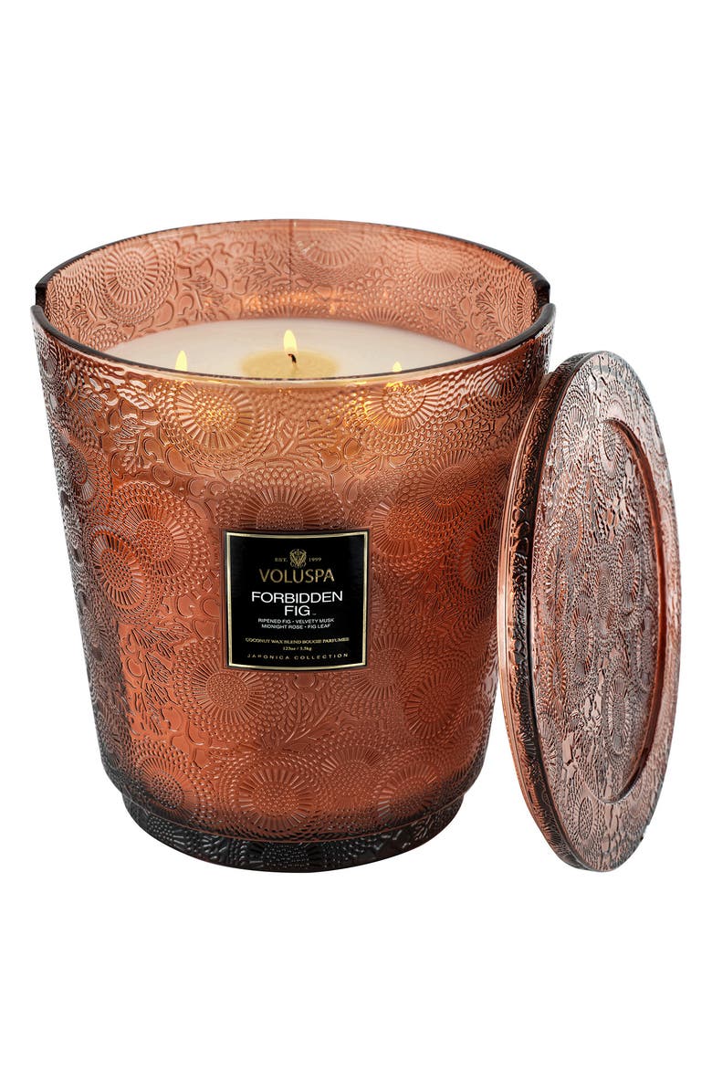 Voluspa Forbidden Fig 5-Wick Hearth Candle, Main, color, Forbidden Fig