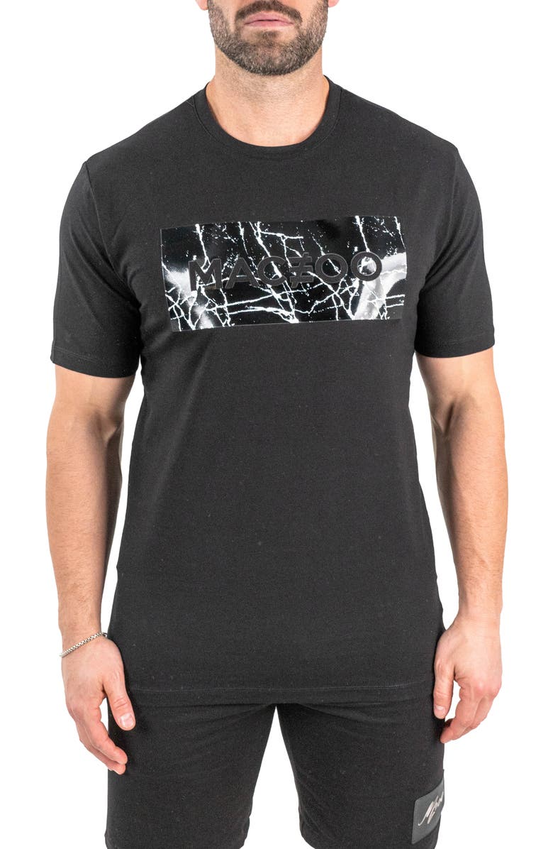 Maceoo Marble Cotton Graphic T-Shirt, Main, color, 