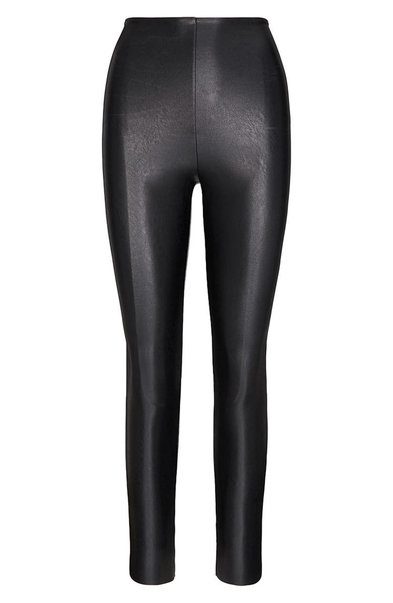 Commando Control Top Faux Leather Leggings, Alternate, color, Black