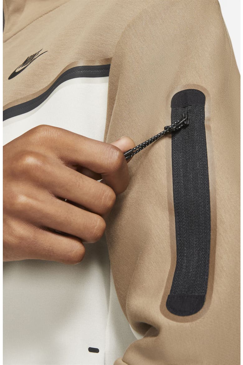 Sportswear Tech Fleece Zip Hoodie, Alternate, color, SANDALWOOD/ LIGHT BONE/ BLACK