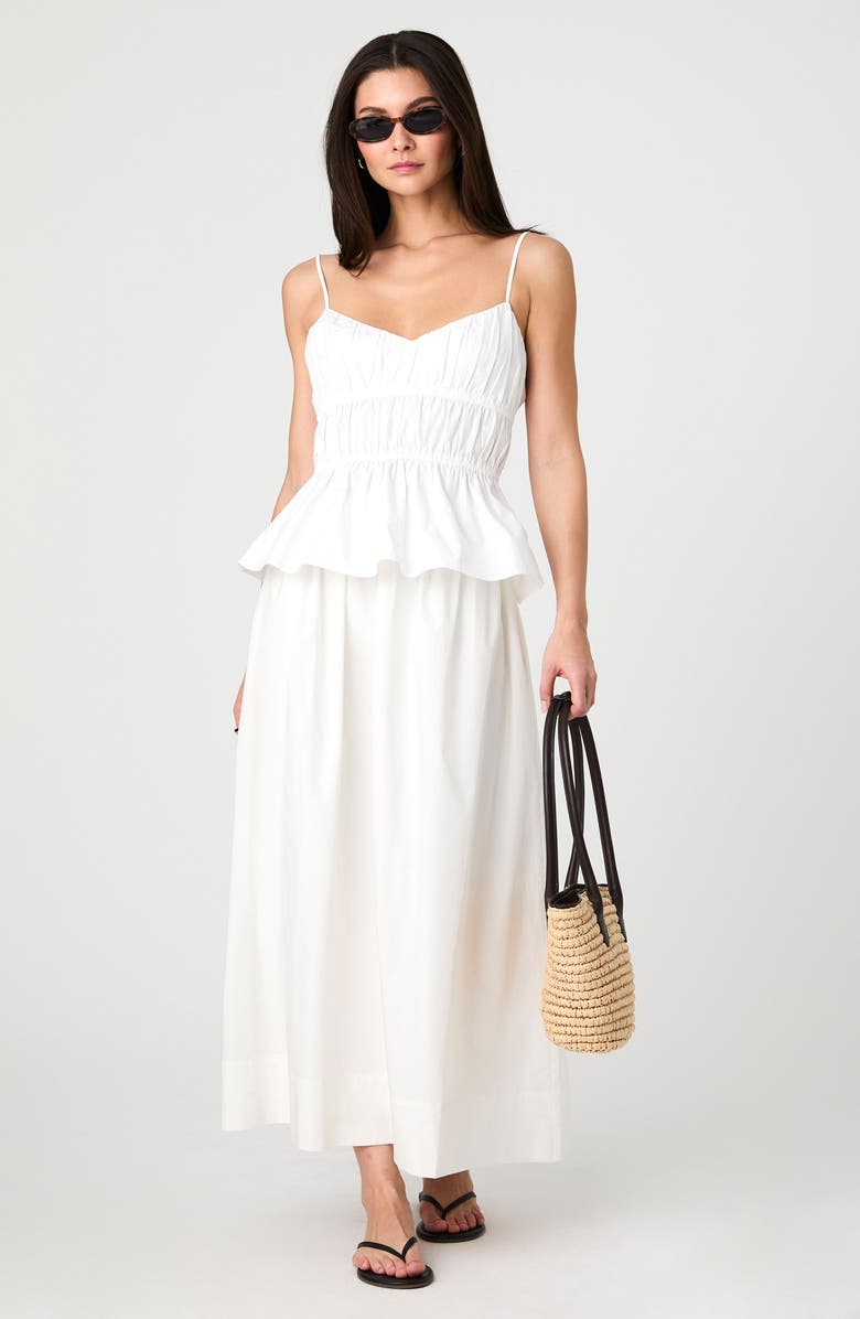 French Connection Cotton Peplum Camisole, Alternate, color, Summer White