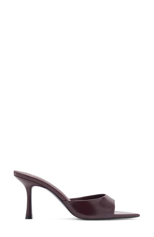 Mango Pointed Toe Slide Sandal In Burgundy