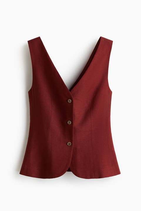 Linen-blend Waistcoat