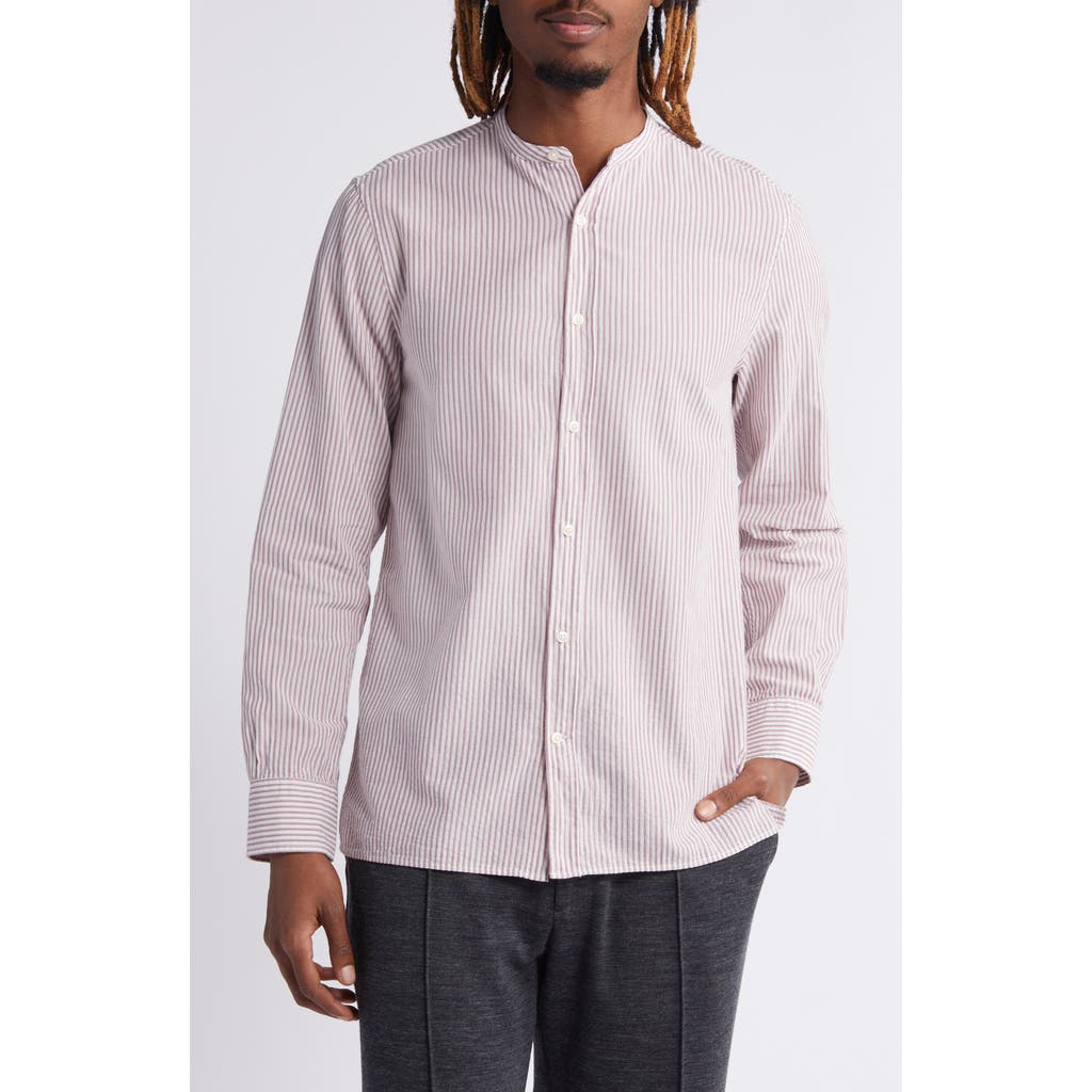 OFFICINE GENERALE OFFICINE GÉNÉRALE GASTON RUSTIC STRIPE BUTTON-UP SHIRT