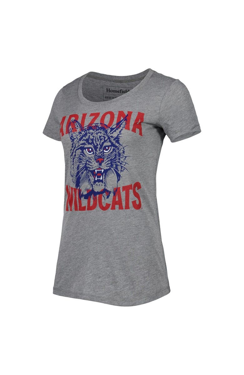 HOMEFIELD Women's Homefield Heathered Gray Arizona Wildcats Vintage Tri-Blend T-Shirt, Alternate, color, 