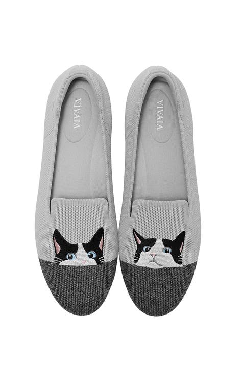Round-Toe Embroidered Loafers (Audrey)