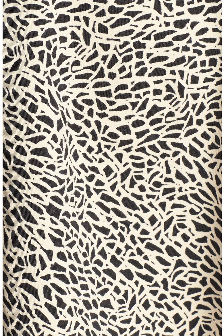 Print Ponte Fit & Flare Dress, Alternate, color, TAN/ BLACK