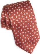 David Donahue Floral Jacquard Silk Tie