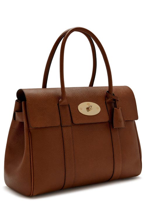 Mulberry Bayswater Grained Leather Satchel In Brown