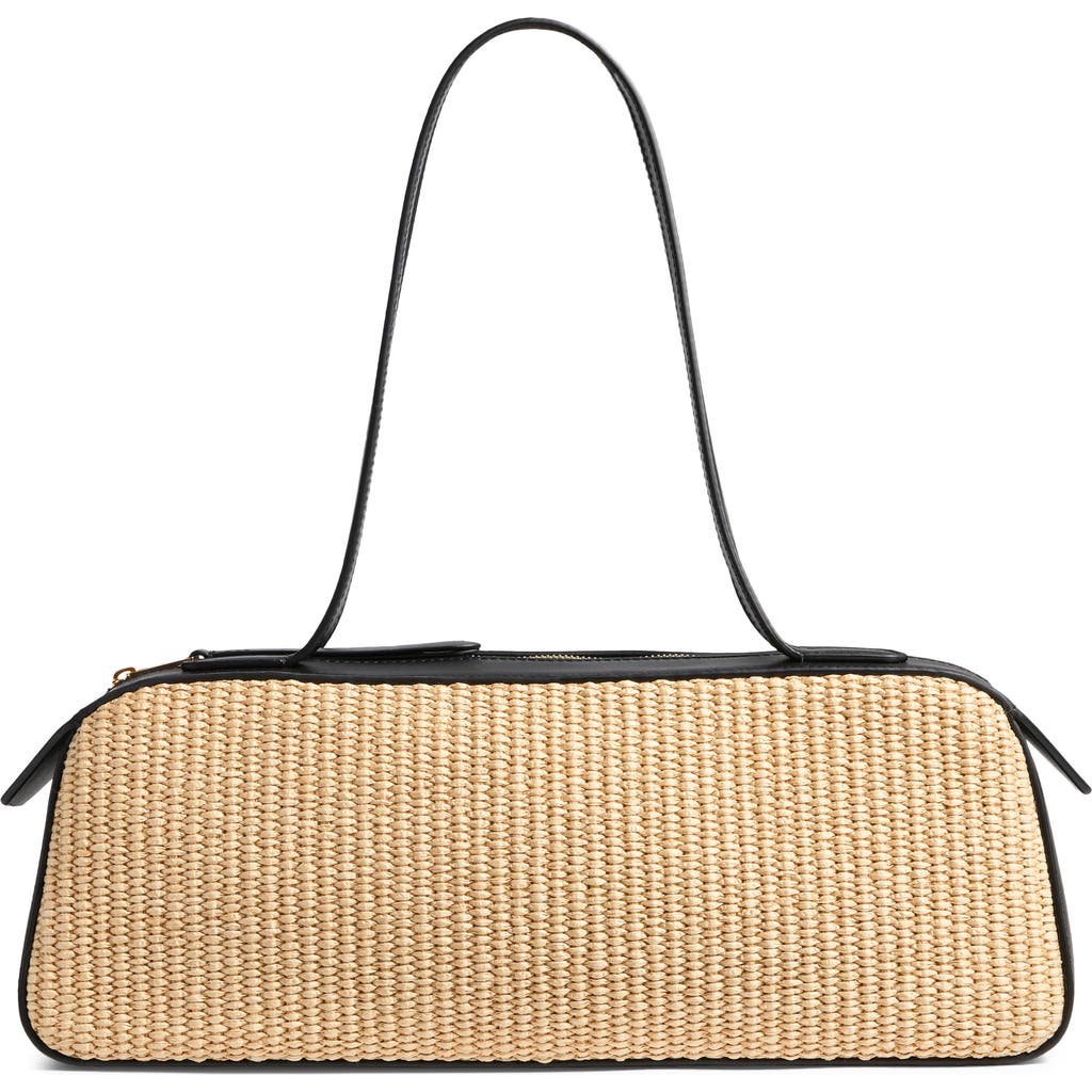 Khaite Simona Faux Raffia Shoulder Bag