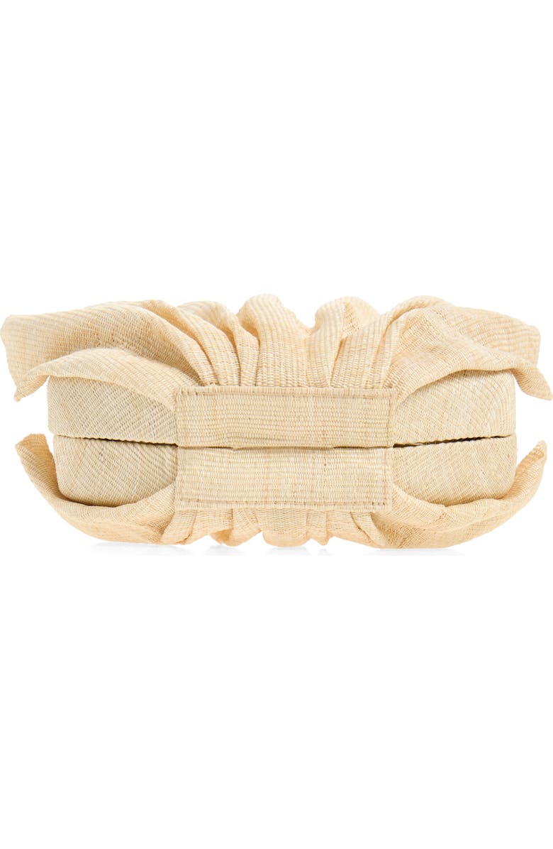 POOLSIDE The Origami Scallop Clutch, Alternate, color, Sand