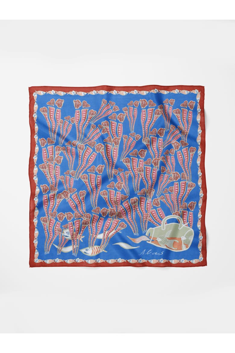 The Reef Silk Bandana, Alternate, color, Print 'the Reef'