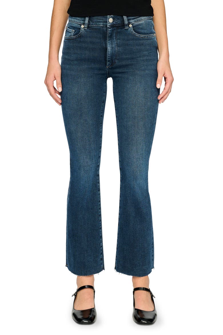 Bridget Instasculpt Raw Hem High Waist Ankle Bootcut Jeans, Main, color, SEACLIFF