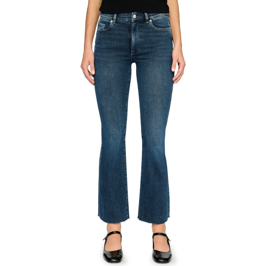 Dl1961 Bridget Instasculpt Raw Hem High Waist Ankle Bootcut Jeans In Seacliff (performance)