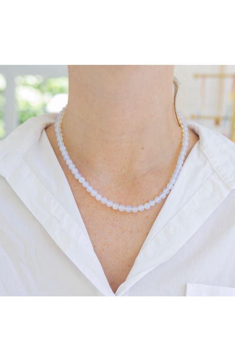 Erin McDermott Jewelry Moonstone Gemstone Necklace, Alternate, color, White