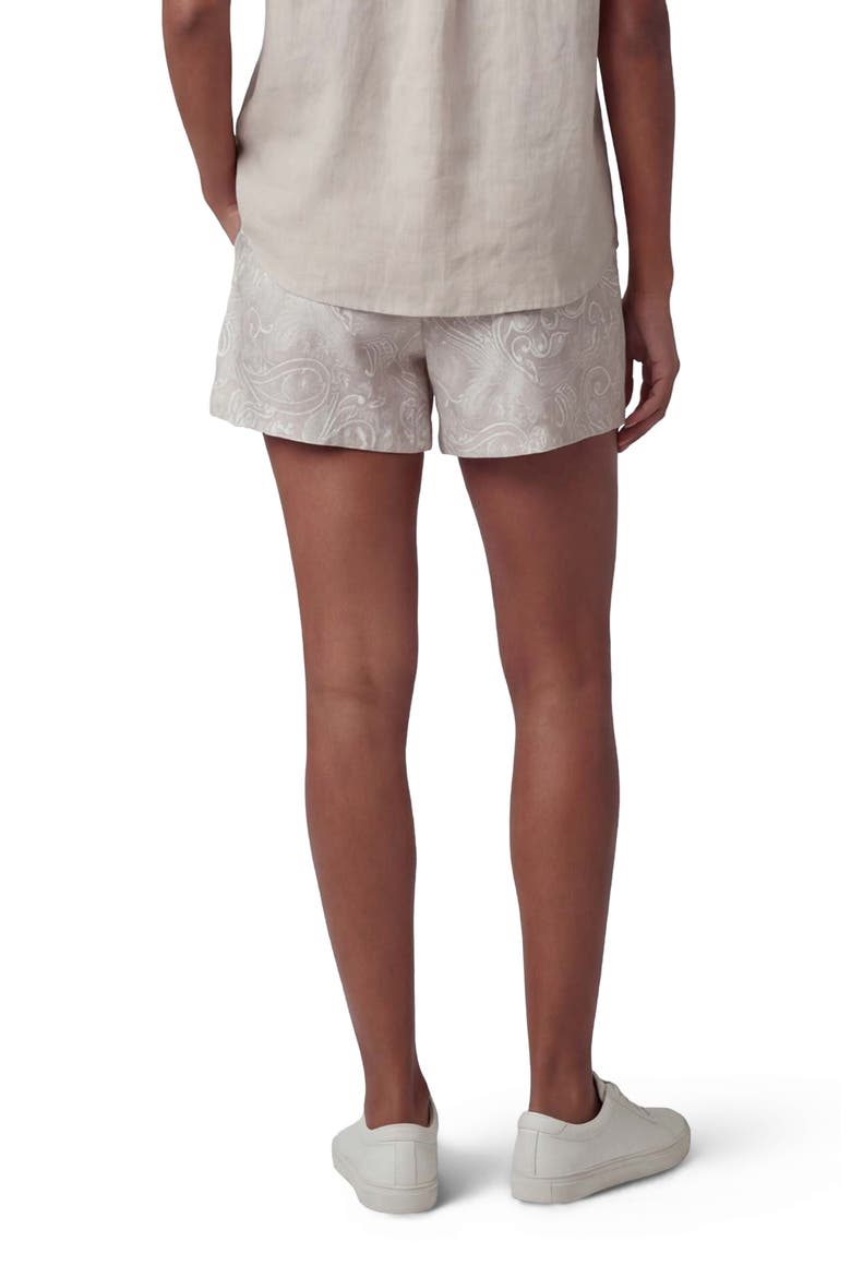 Paisley Explosion Womens Drawstring Short, Alternate, color, PAISLEY EXPLOSION IVORY