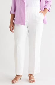 KASPER The Audrey Pull On Linen Blend Pants