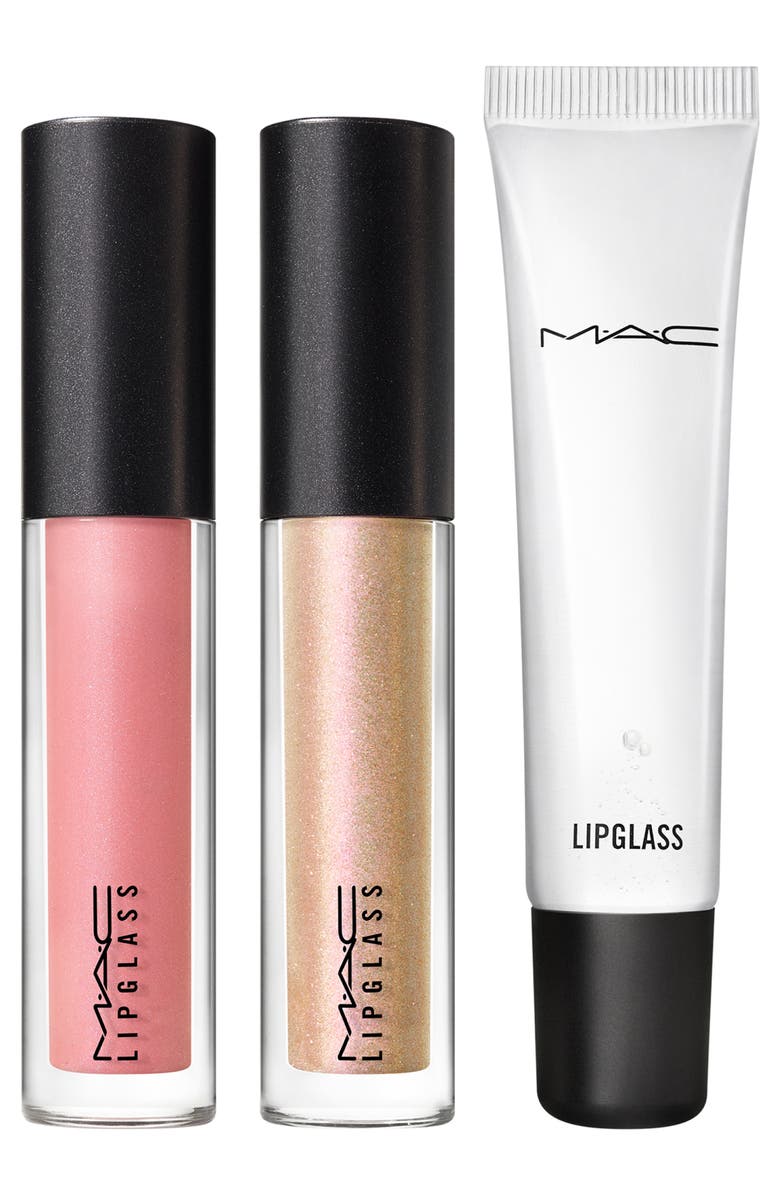 MAC Cosmetics Lost in The Gloss Lipglass Trio $69 Value, Alternate, color, 