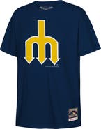 Mitchell & Ness Youth Mitchell & Ness Navy Seattle Mariners Retro Logo T-Shirt
