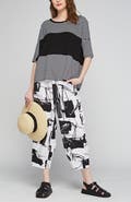 LUUKAA Melody Striped Viscose Jersey Blouse