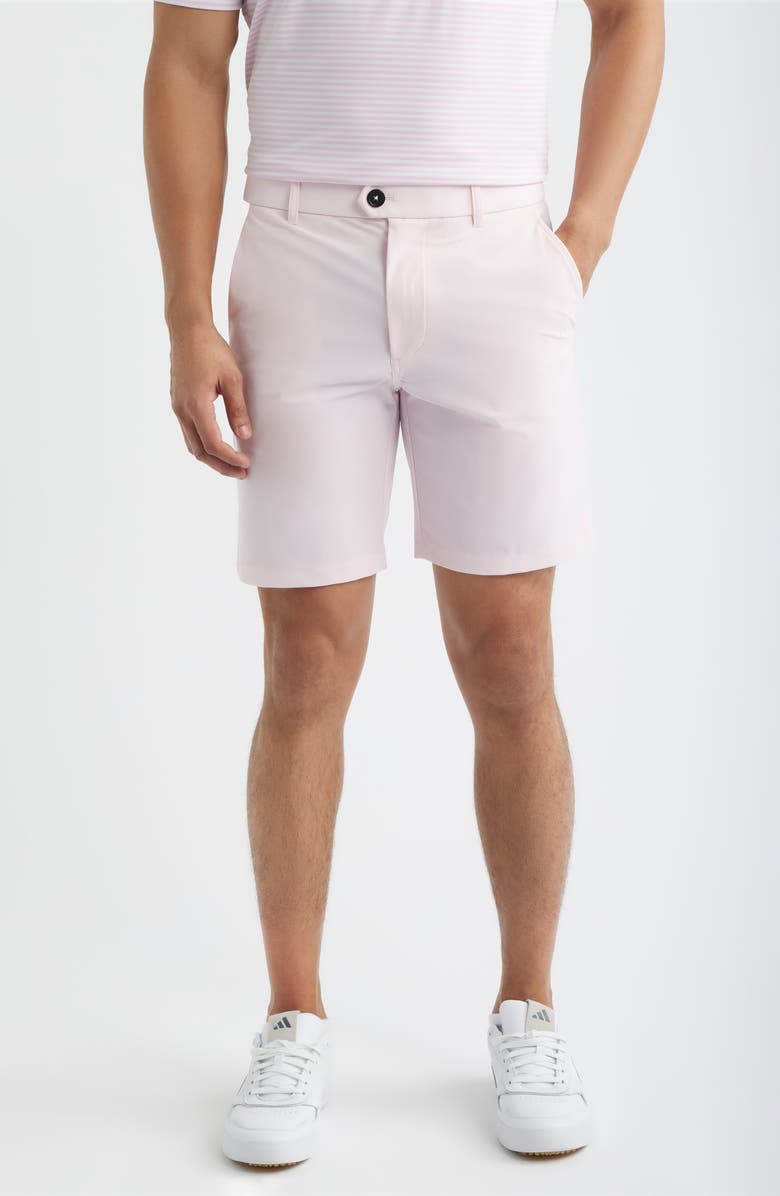 Greyson Montauk 8-Inch Flat Front Golf Shorts, Main, color, Pink Sky
