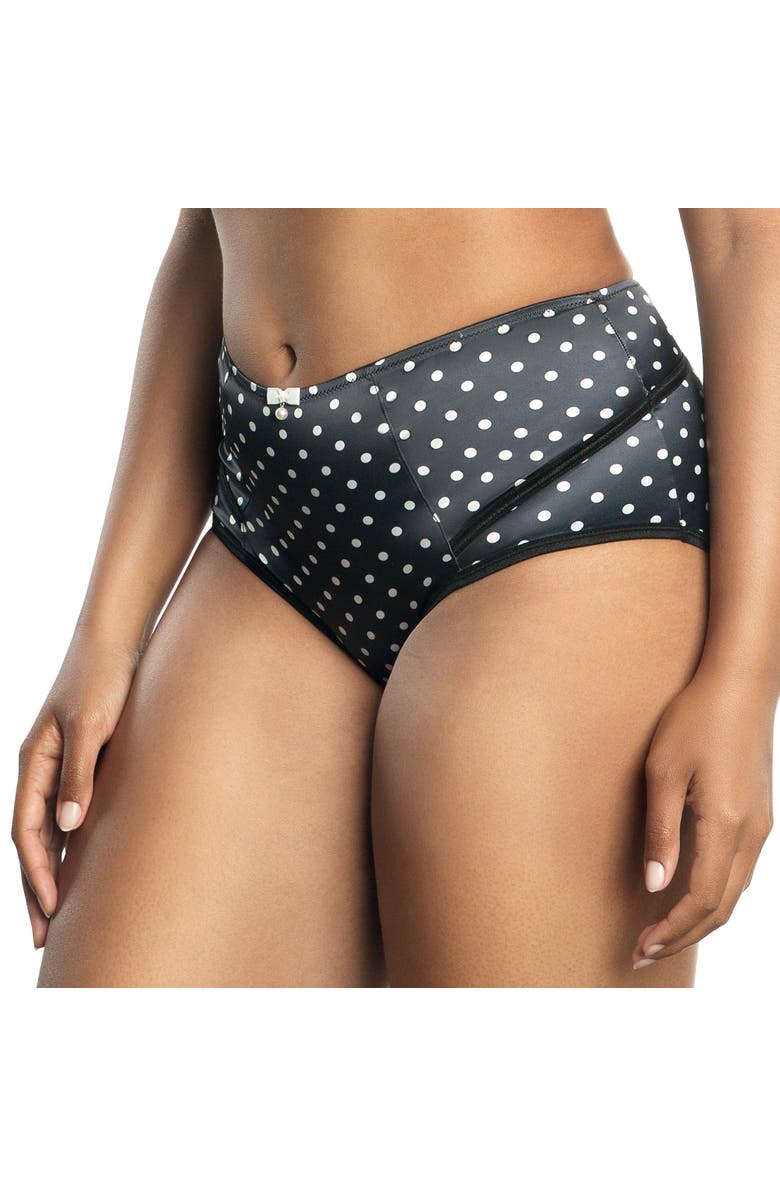 Parfait Charlotte High Waist Brief, Alternate, color, Black Dot