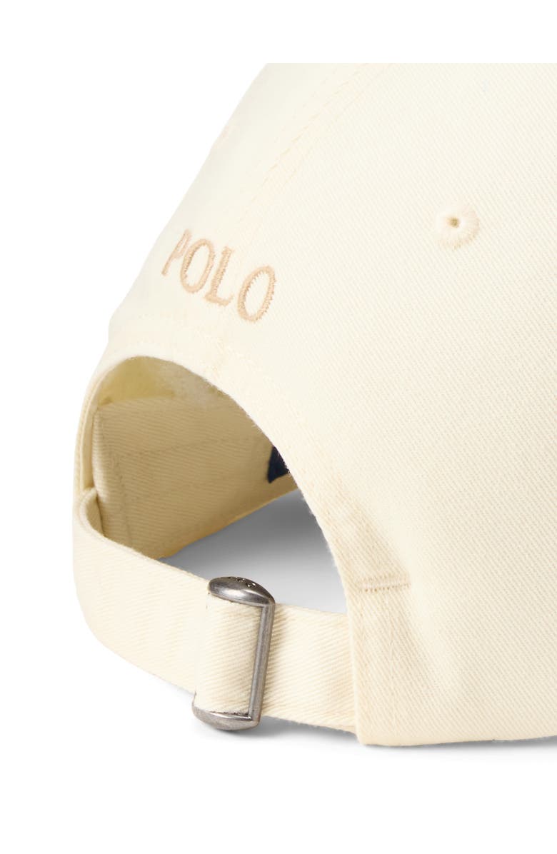Polo Ralph Lauren The Iconic Cotton Chino Baseball Cap, Alternate, color, Parchment Cream Cr25