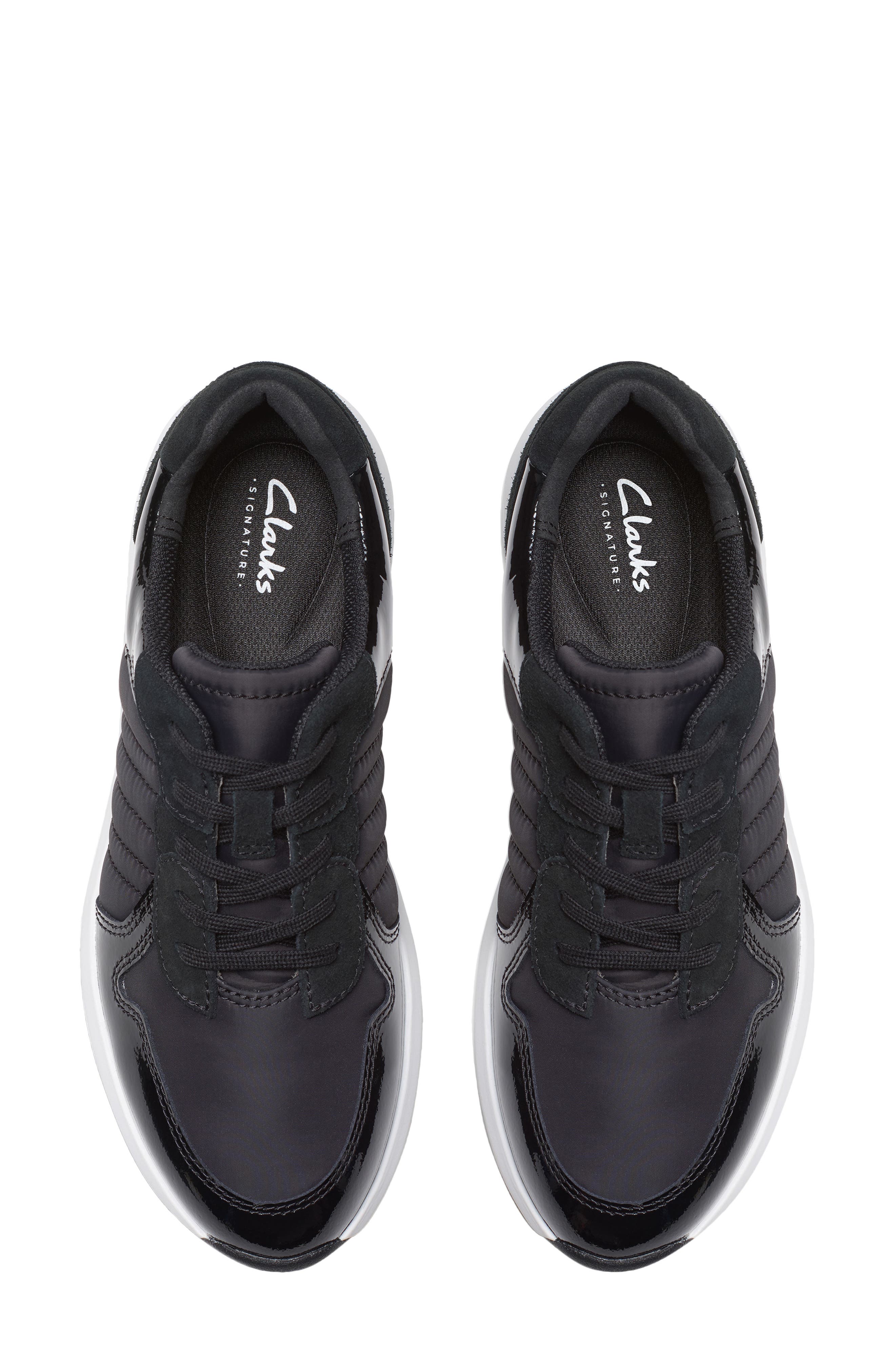 Clarks<sup>®</sup> Trivoli Quilted Mixed-Media Sneaker, Alternate, color, 