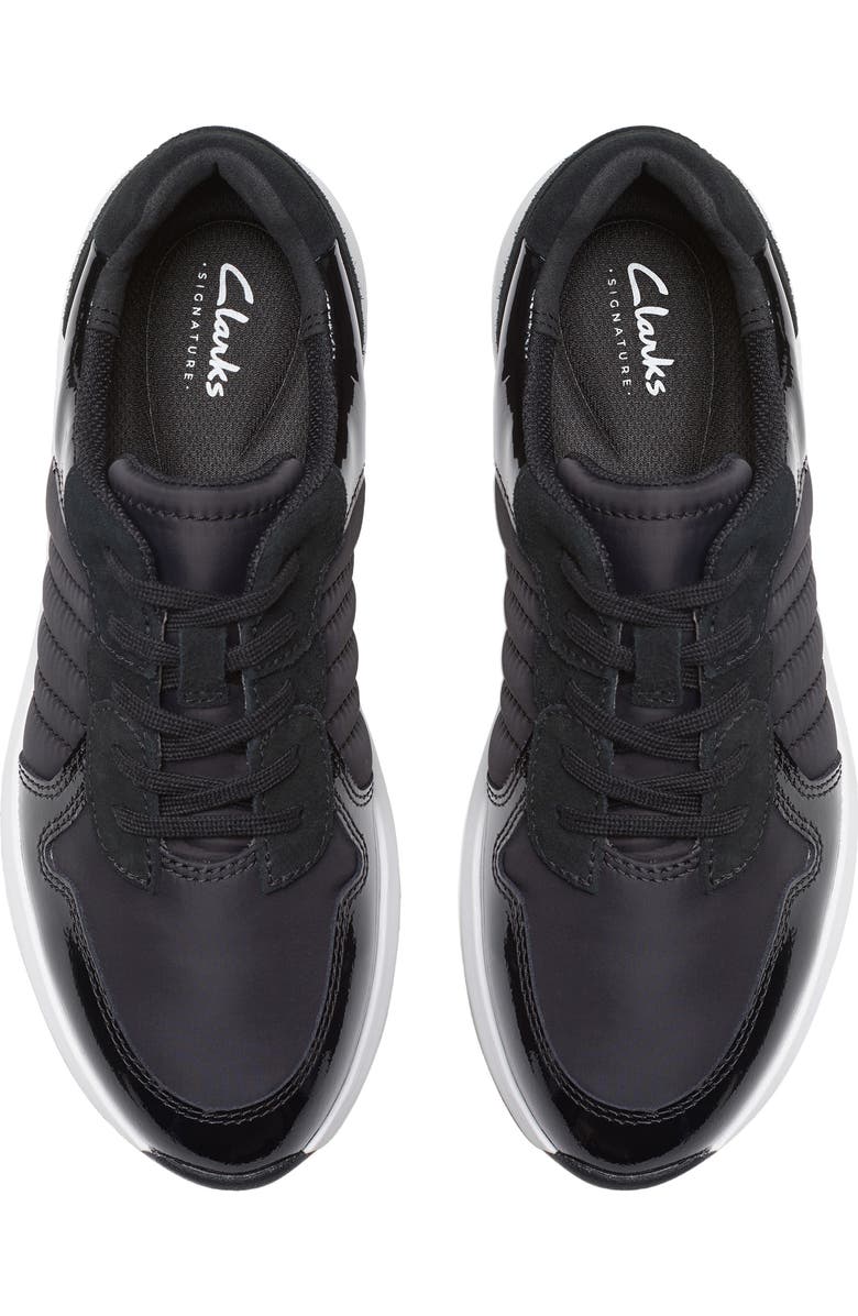 Clarks<sup>®</sup> Trivoli Quilted Mixed-Media Sneaker, Alternate, color,