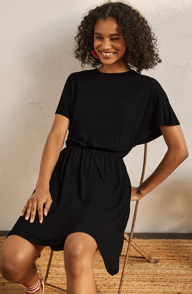 Boden Flutter Sleeve Jersey Dress, Alternate, color, 