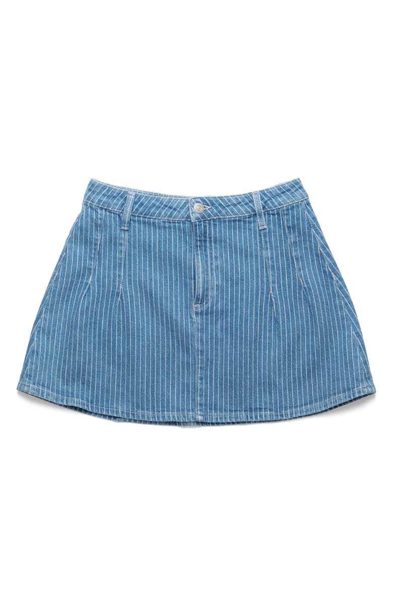 Mavi Jeans Stripe A-Line Denim Skirt, Alternate, color, Blue Stripe Denim