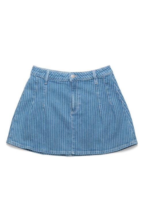 Mavi Jeans Stripe A-line Denim Skirt In Blue Stripe Denim