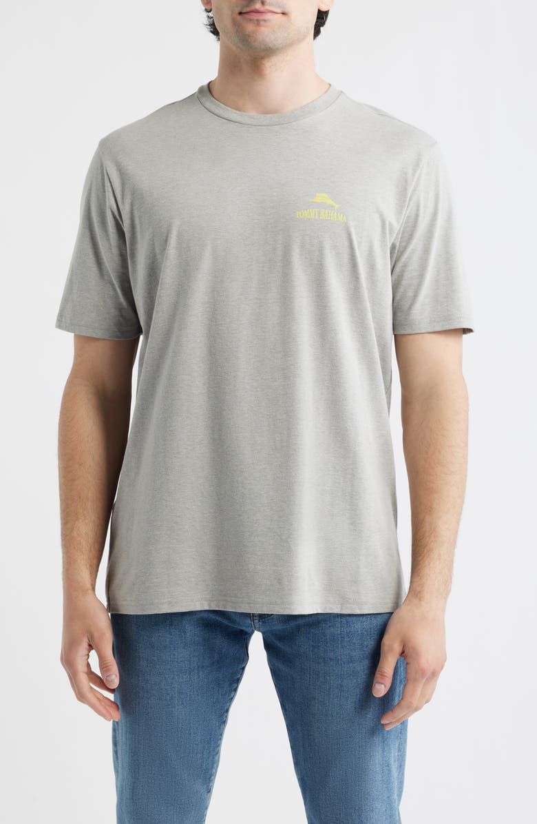 Tommy Bahama Finish Lime Graphic T-Shirt, Main, color, Grey Heather