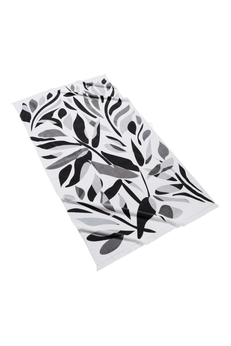 Alameda Cotton Velour Beach Towel, Main, color, GREY