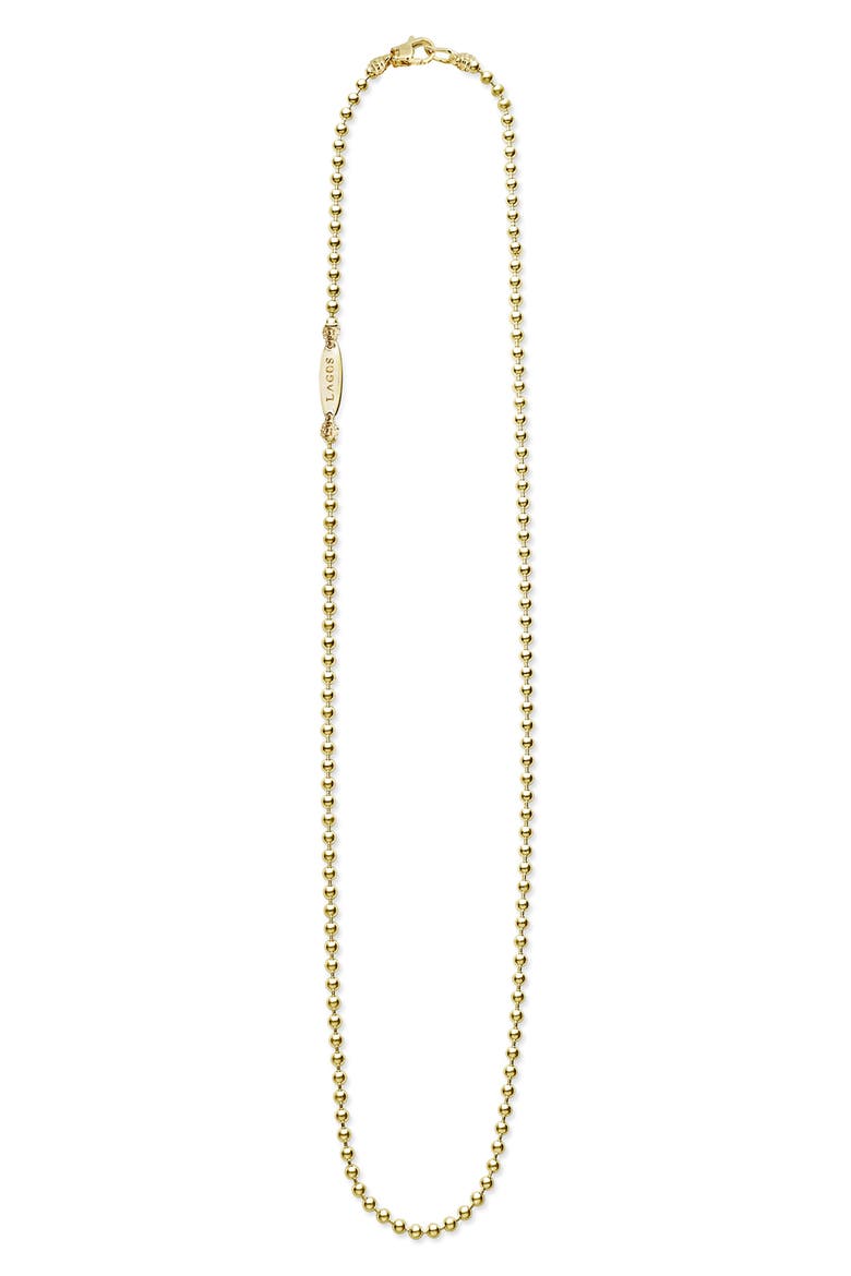 Men's 18K Gold Anthem 2.5mm Ball Chain Necklace, Main, color, GOLD